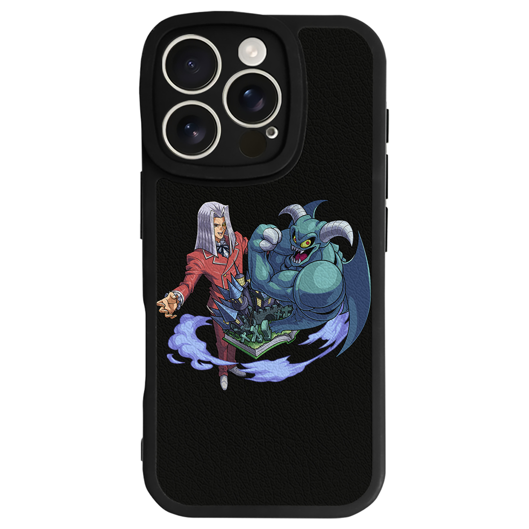 （画像用） 遊☆戯☆王 Yu-Gi-Oh! 【iPhone 16シリーズ対応】シリコンスマホケース（レザー調） 材質：シリコン